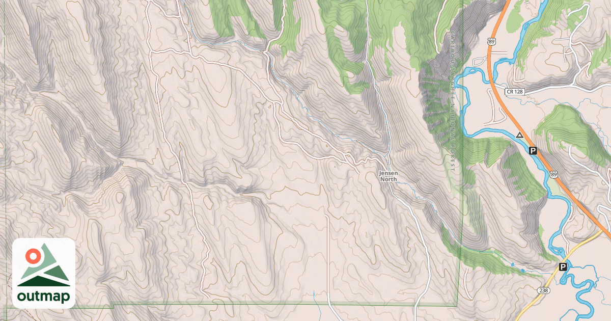 Map of JENSEN CREEK