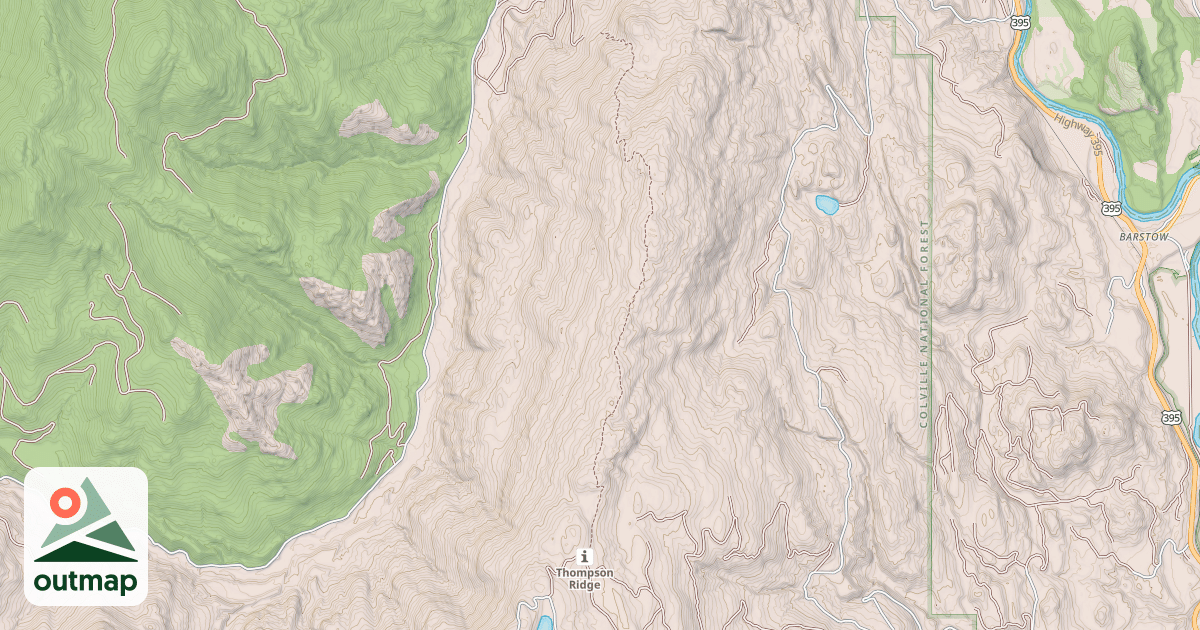 Map of Thompson Ridge