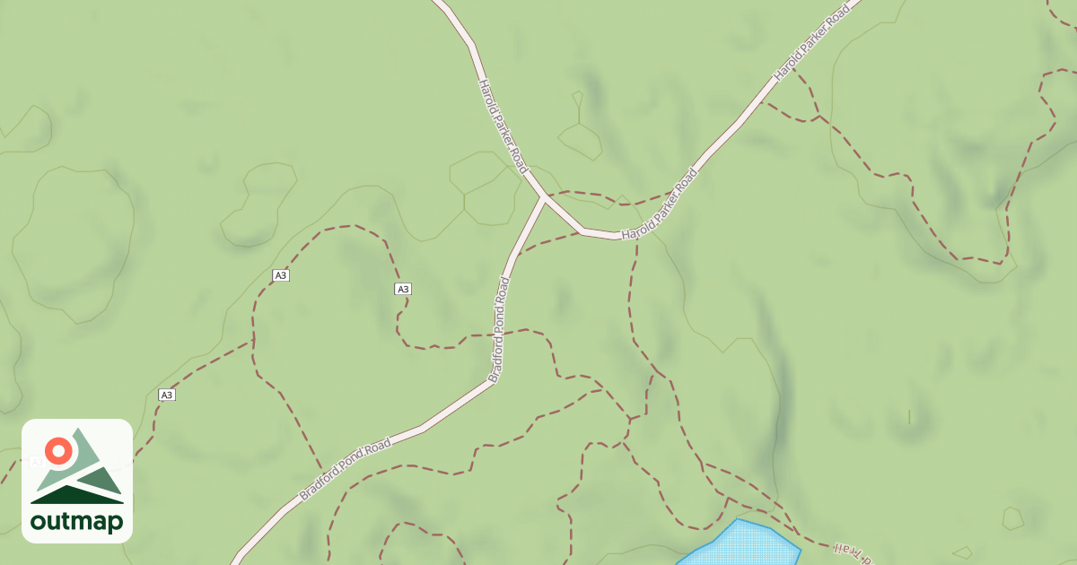 Map of Bradford Pond Road