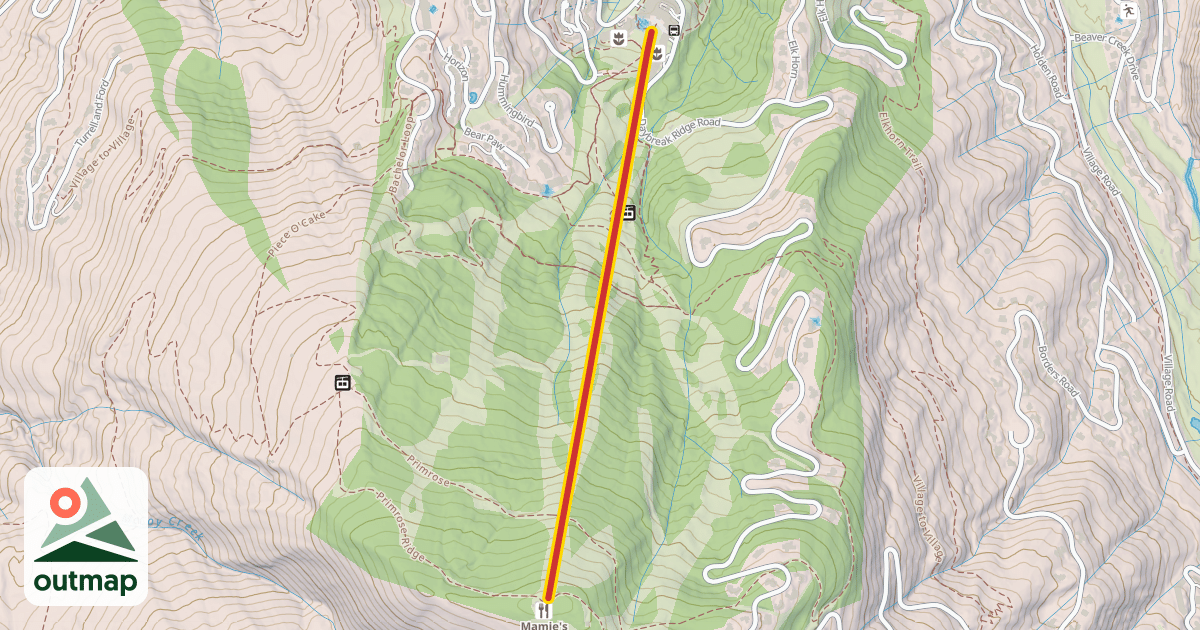 Map of Bachelor Gulch Express Lift