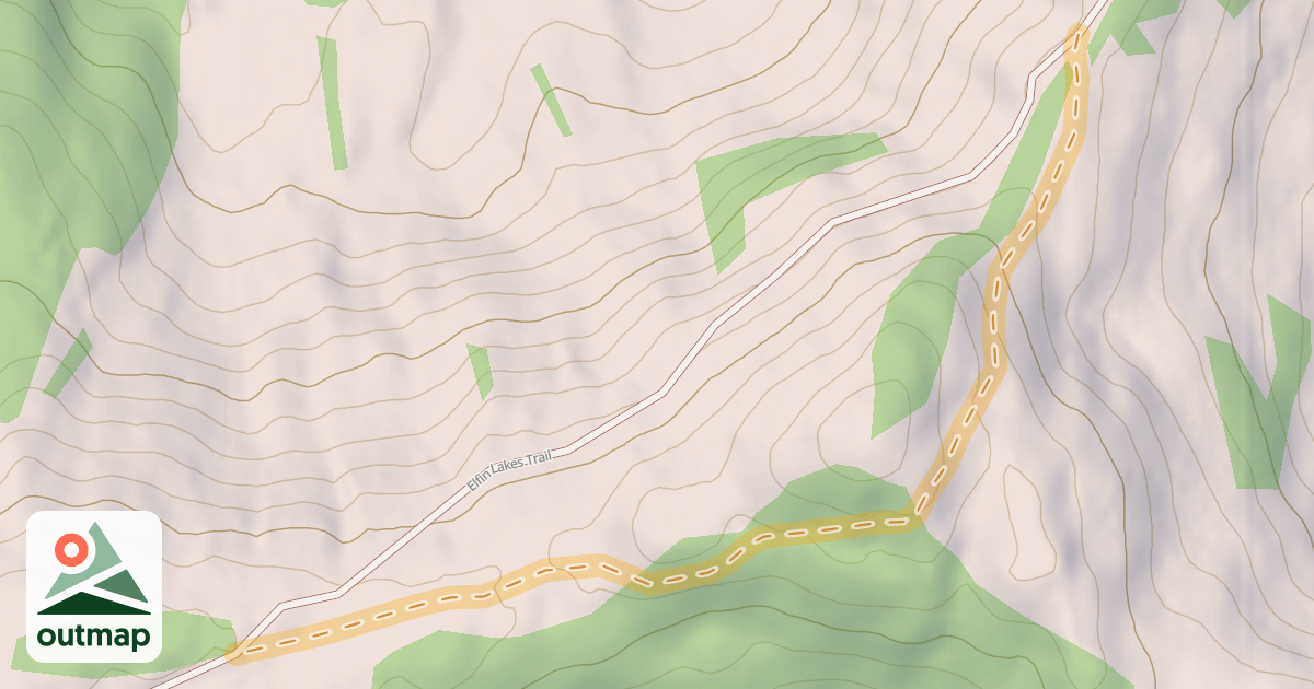 Map of Elfin Lakes Trail - Winter Route
