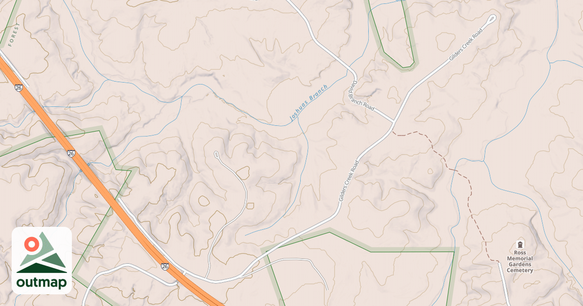Map of GILDERS CREEK