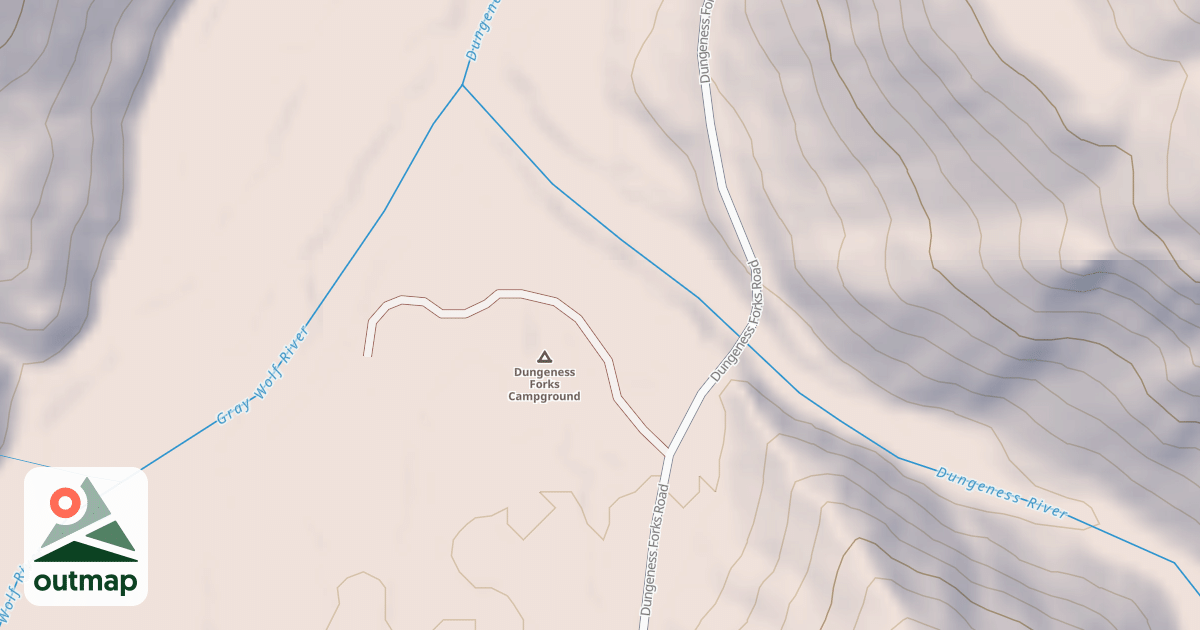Map of DUNGENESS FORKS CG
