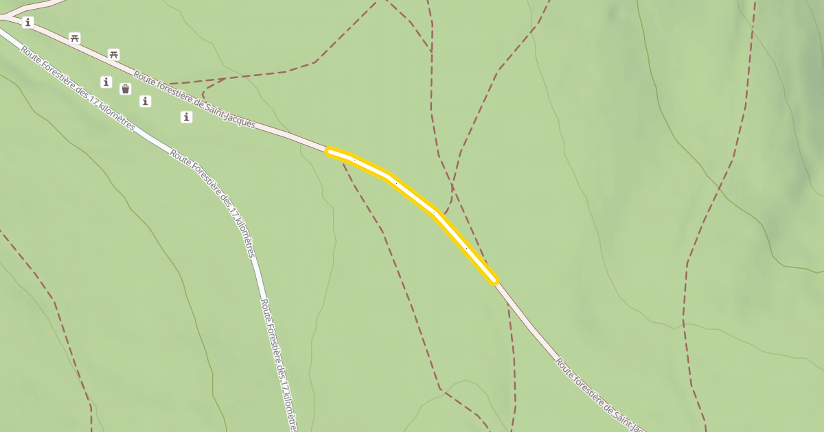 Map preview of Route forestière de Saint-Jacques