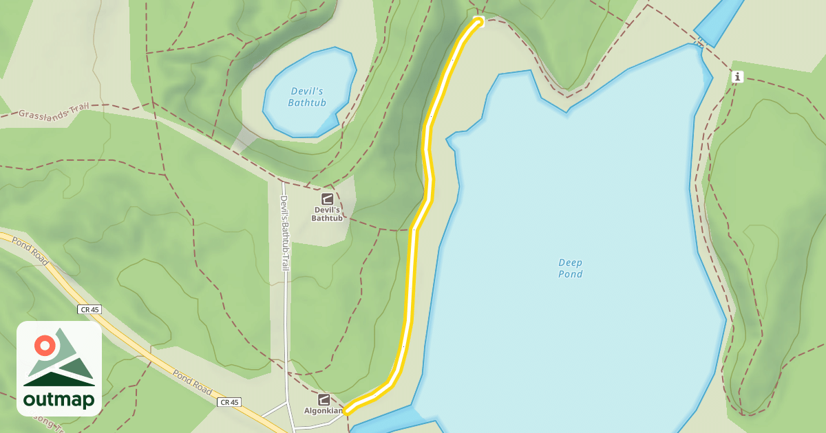 Map of Devil's Bathtub Trail