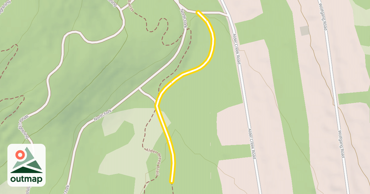 Map of Alder Creek Trail
