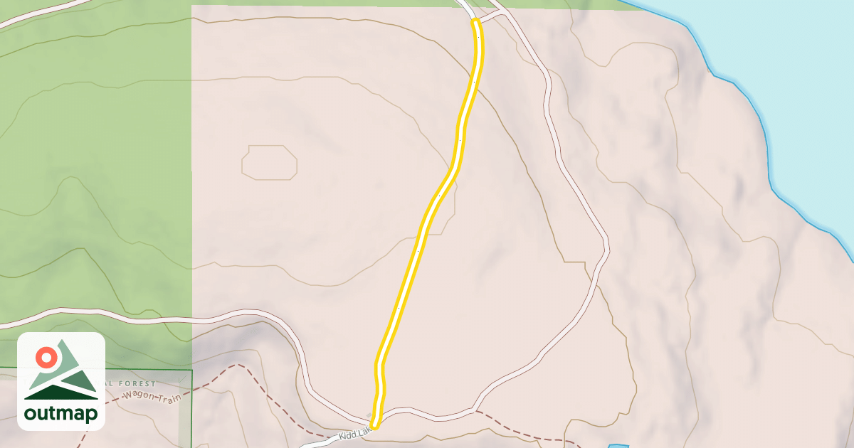 Map of Kidd Lakes Road