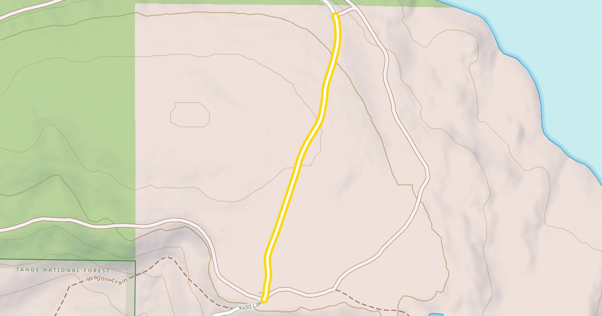 Map preview of Kidd Lakes Road