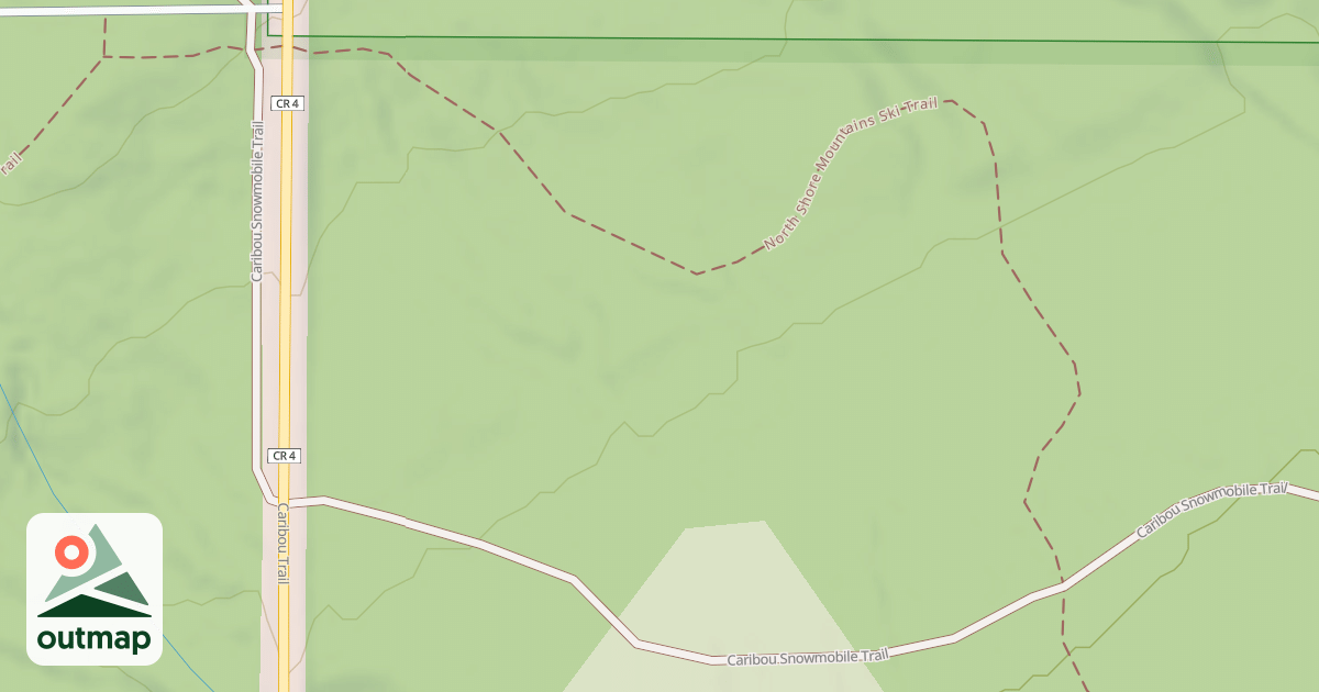 Map of Caribou Snowmobile Trail