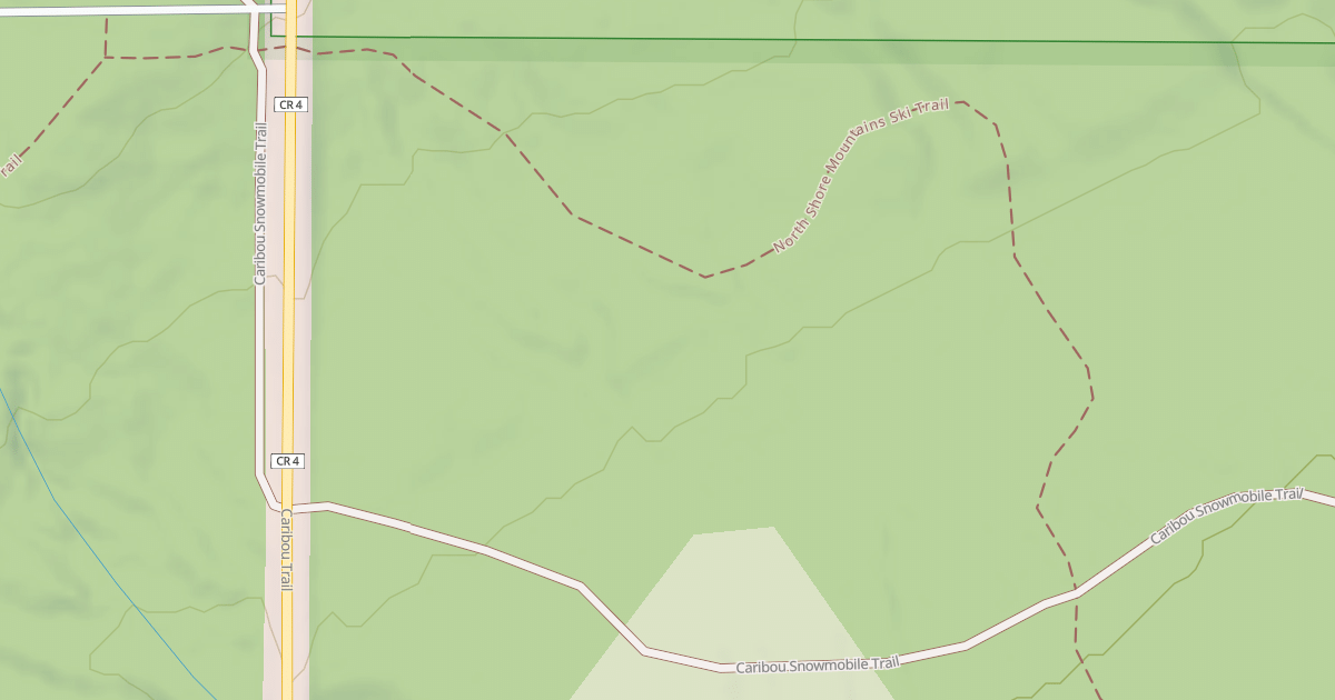 Map preview of Caribou Snowmobile Trail