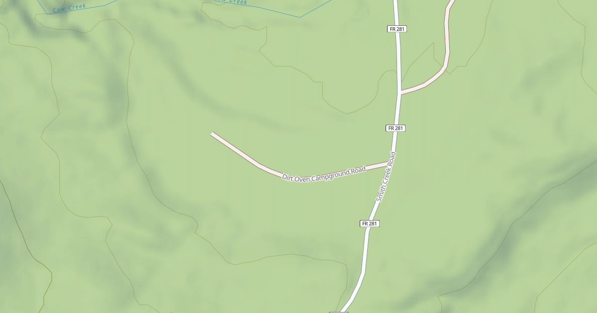 Map preview of DIRT OVEN CAMPGROUND