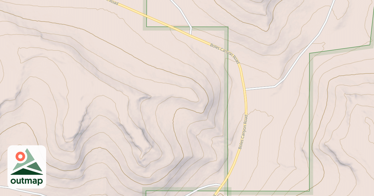 Map of BOLES CANYON