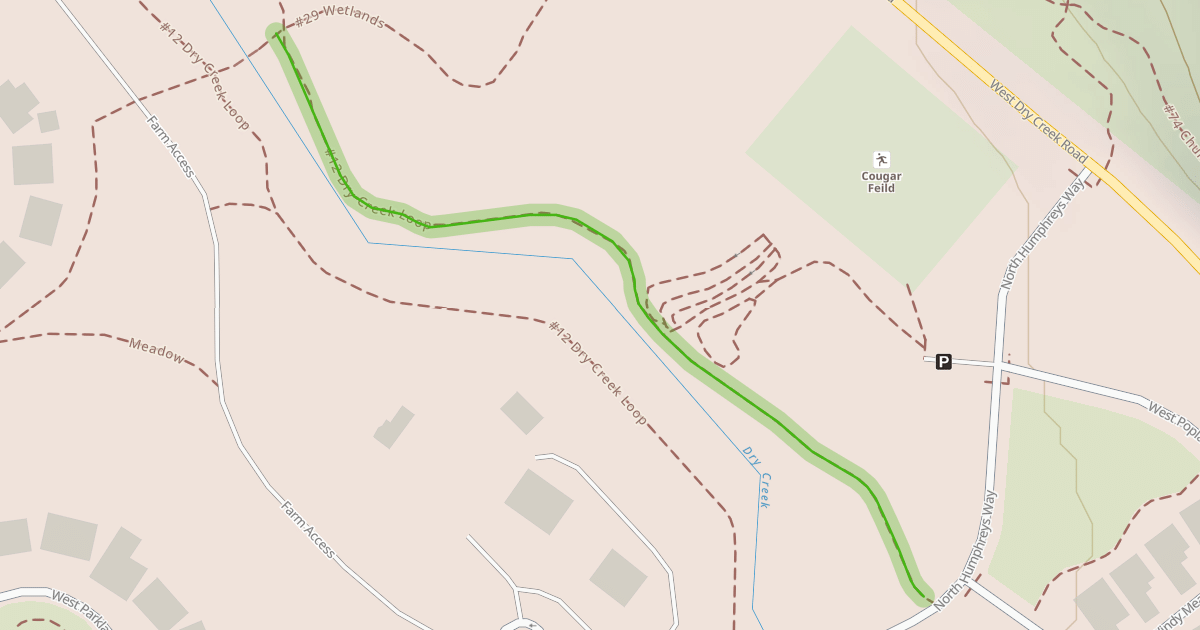 Map preview of Cougar Field Trail