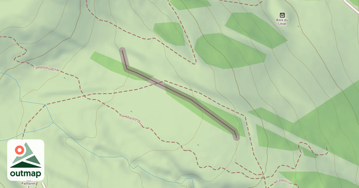 Map of Parcours Xtrem aventure de la biche