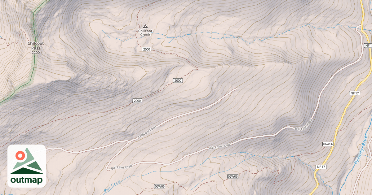 Map of BULL LAKE