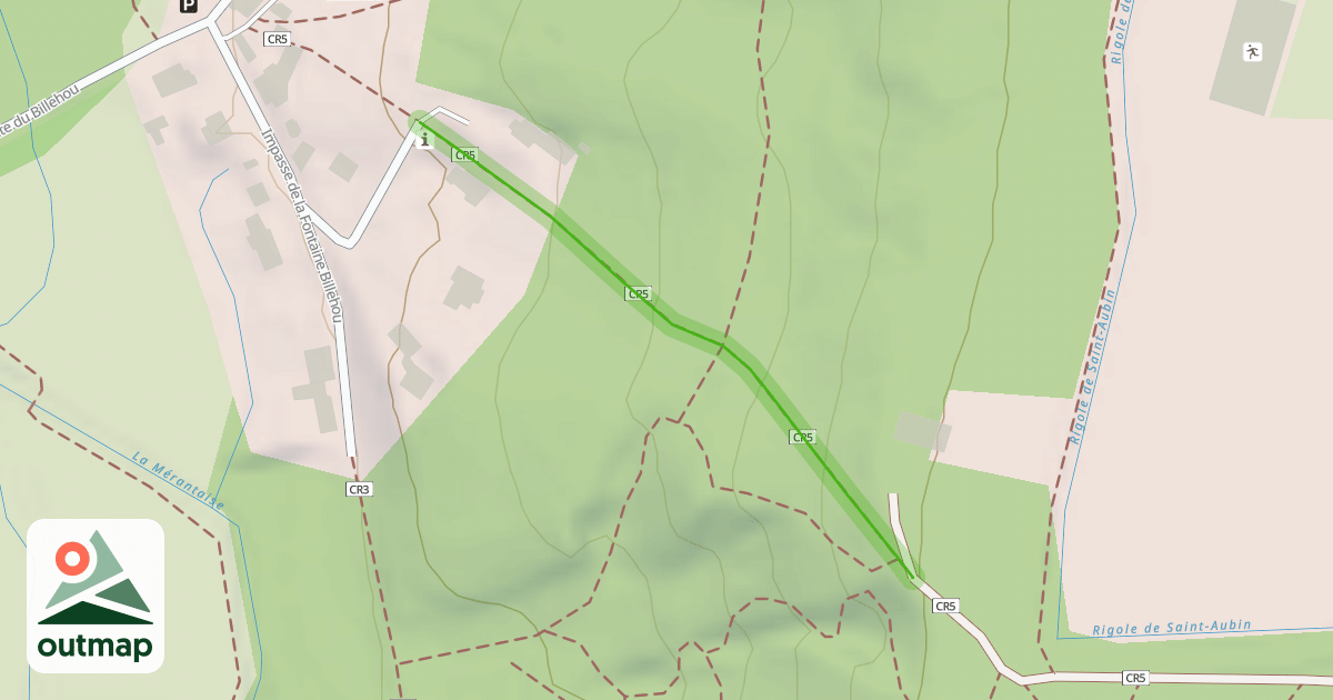 Map of Chemin de la Fontaine Billehou