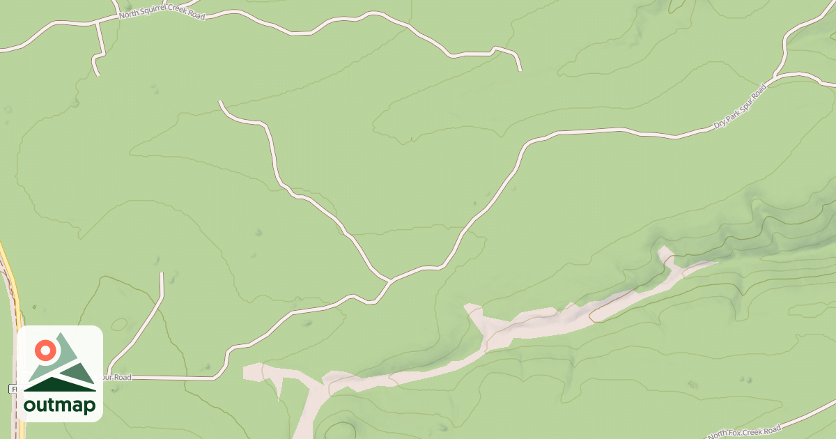 Map of DRY PARK SPUR