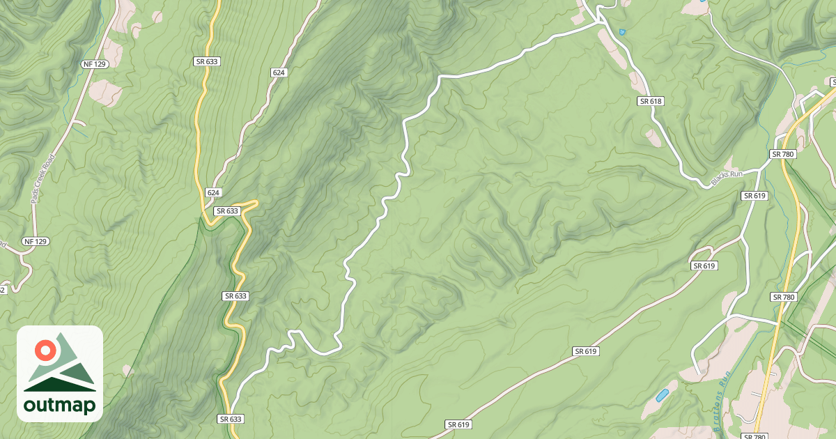 Map of NIXON A (BLACKS RUN)