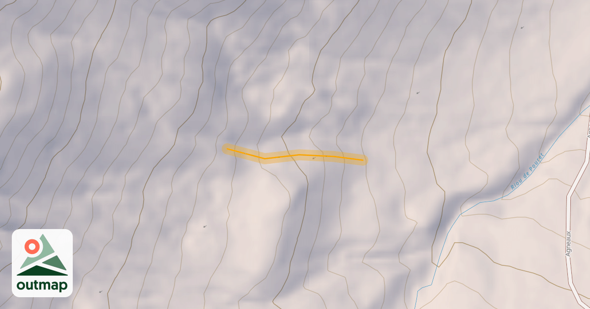 Map of Pouret Hors Piste