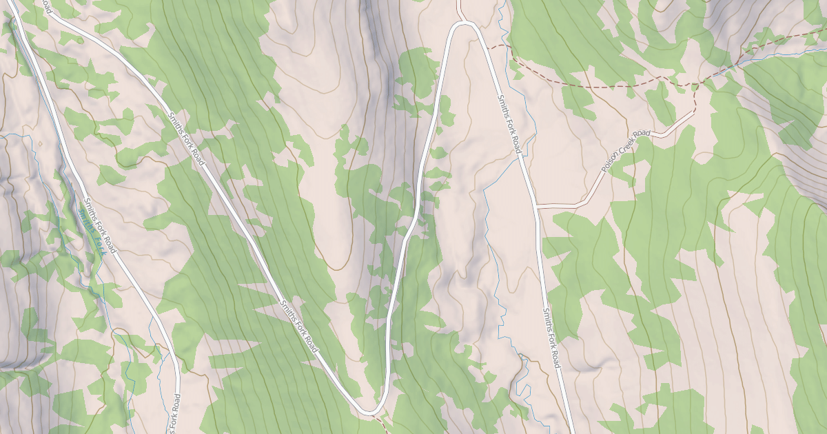 Map preview of Smiths Fork Snowmobile Trail