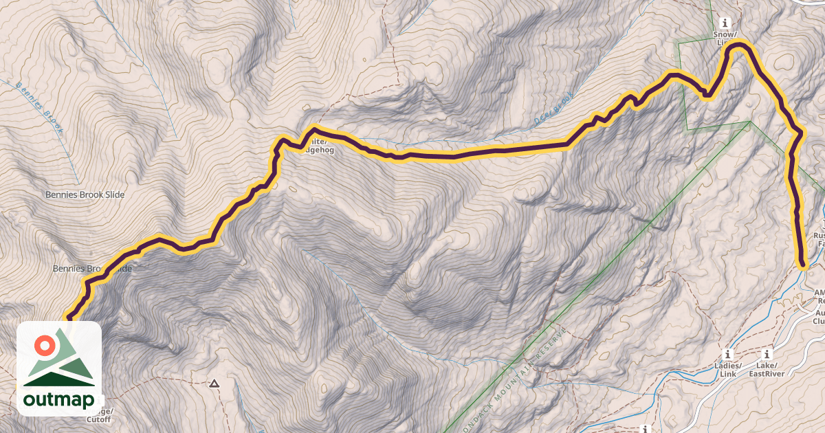 Map of W.A. White Trail