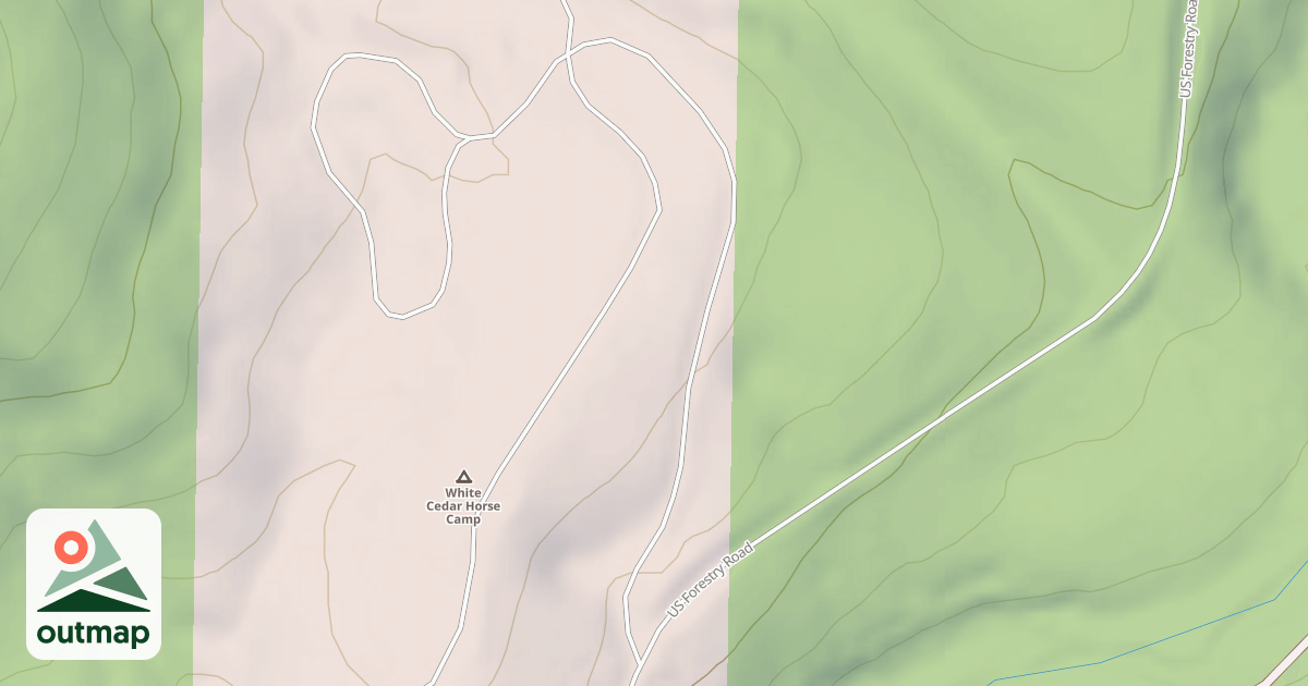 Map of WHITE CEDAR HORSE CAMP