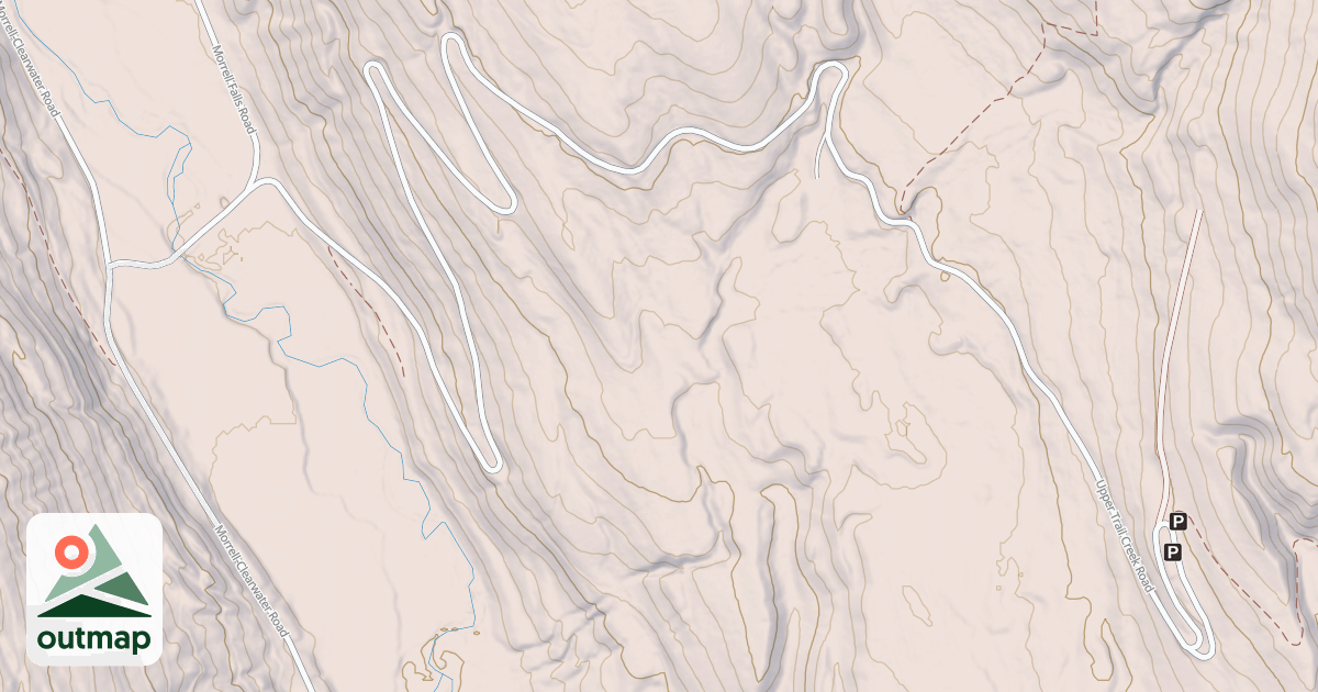 Map of UPPER TRAIL CREEK