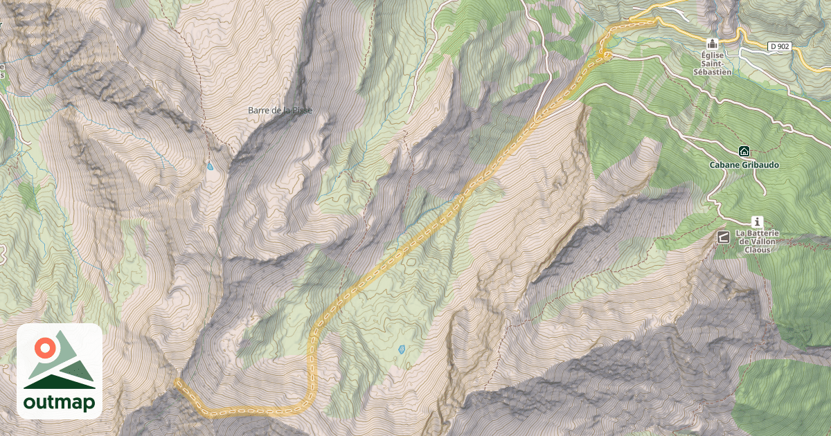 Map of La Grande Combe — Intra Bas
