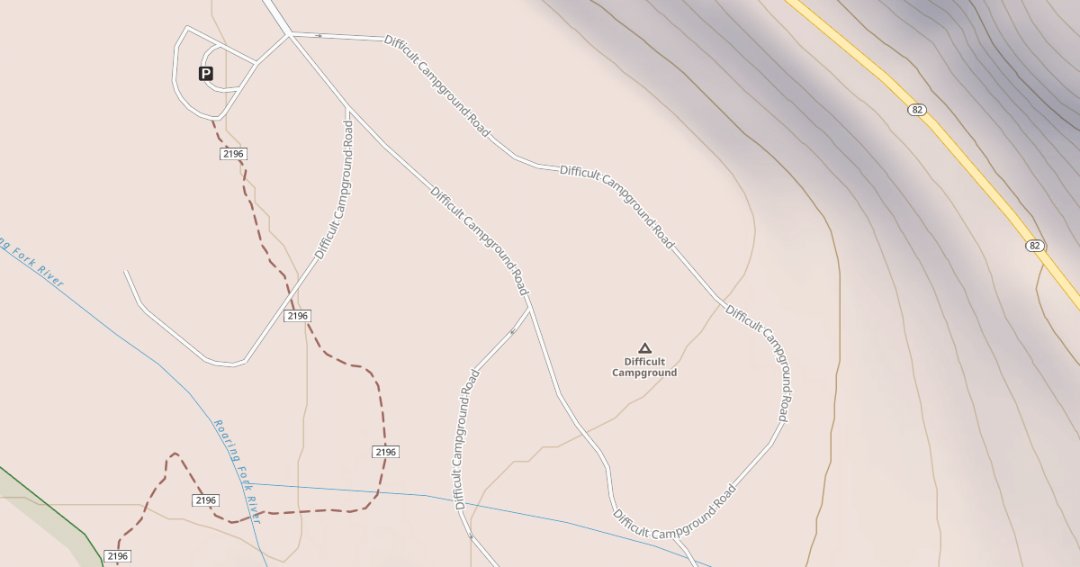 Map preview of DIFFICULT CAMPGROUND