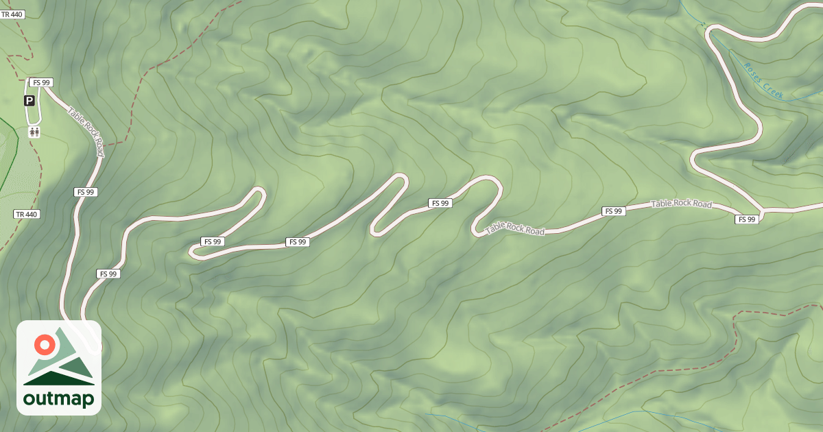 Map of TABLE ROCK