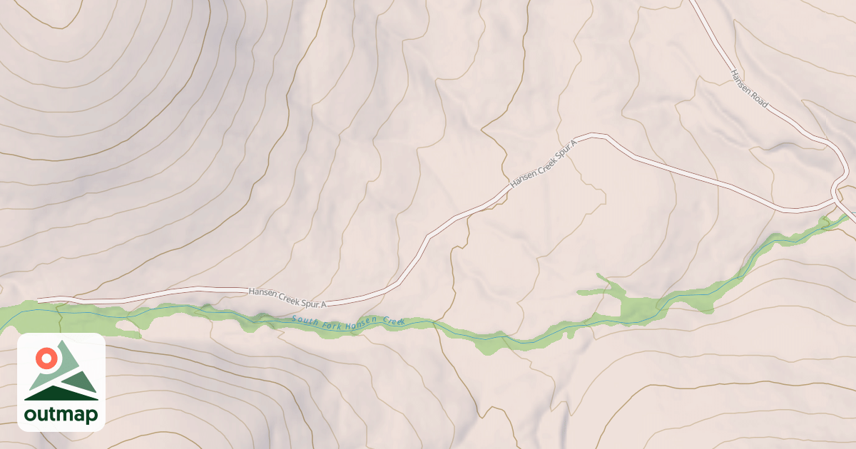 Map of HANSON CREEK SPUR A