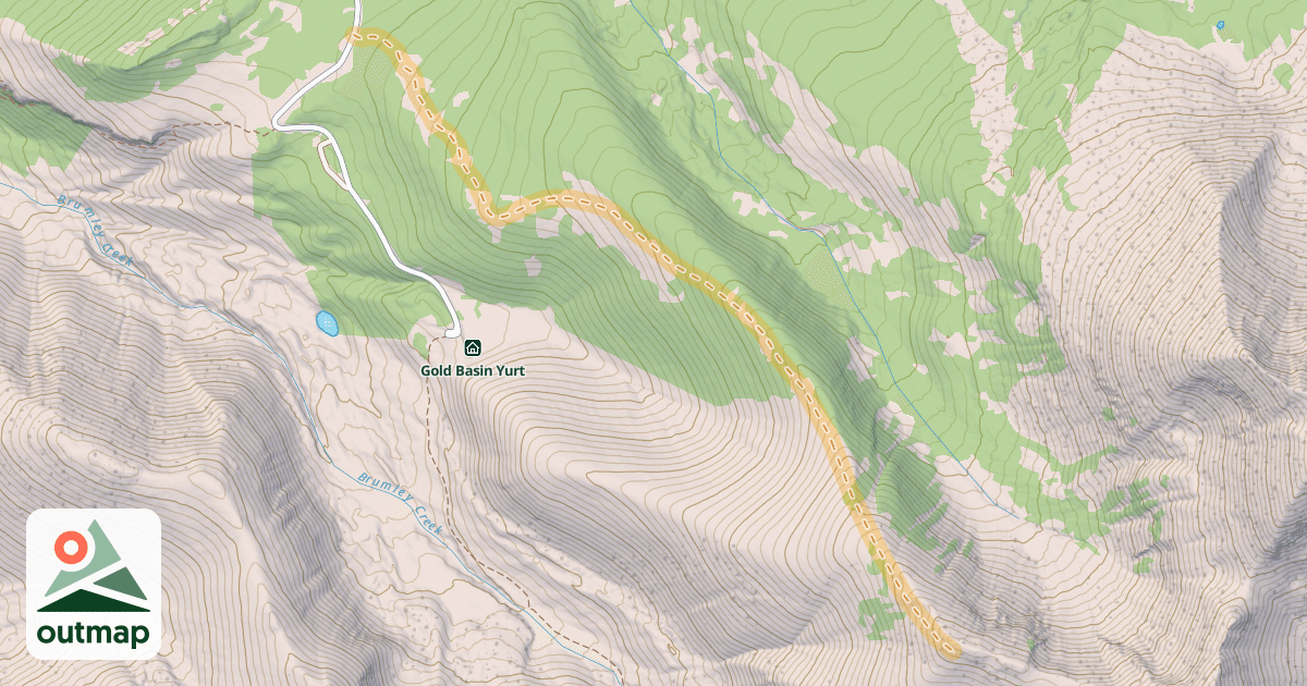 Map of Pre-Laurel Peak Backcountry Nordic Route