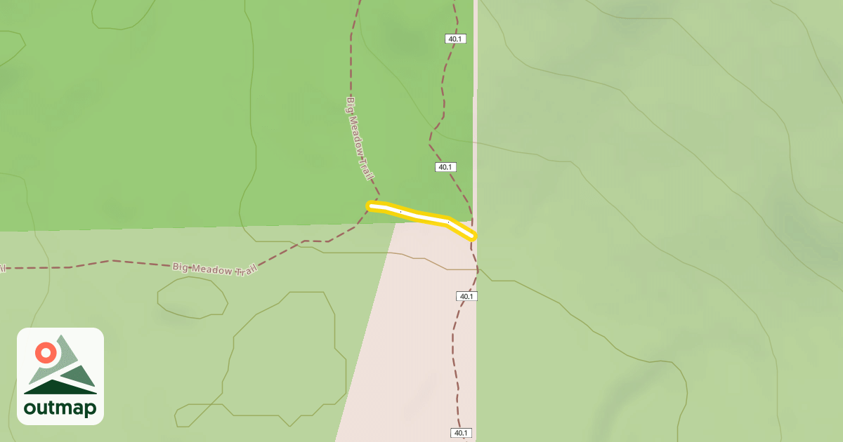 Map of Big Meadow - Flagline Access tie