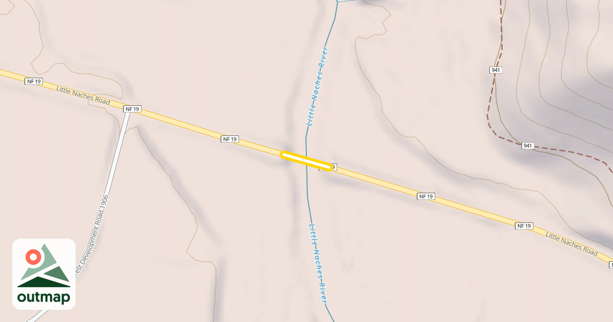 Map of Little Naches Road