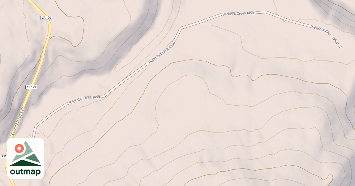 Map of BEDROCK CREEK