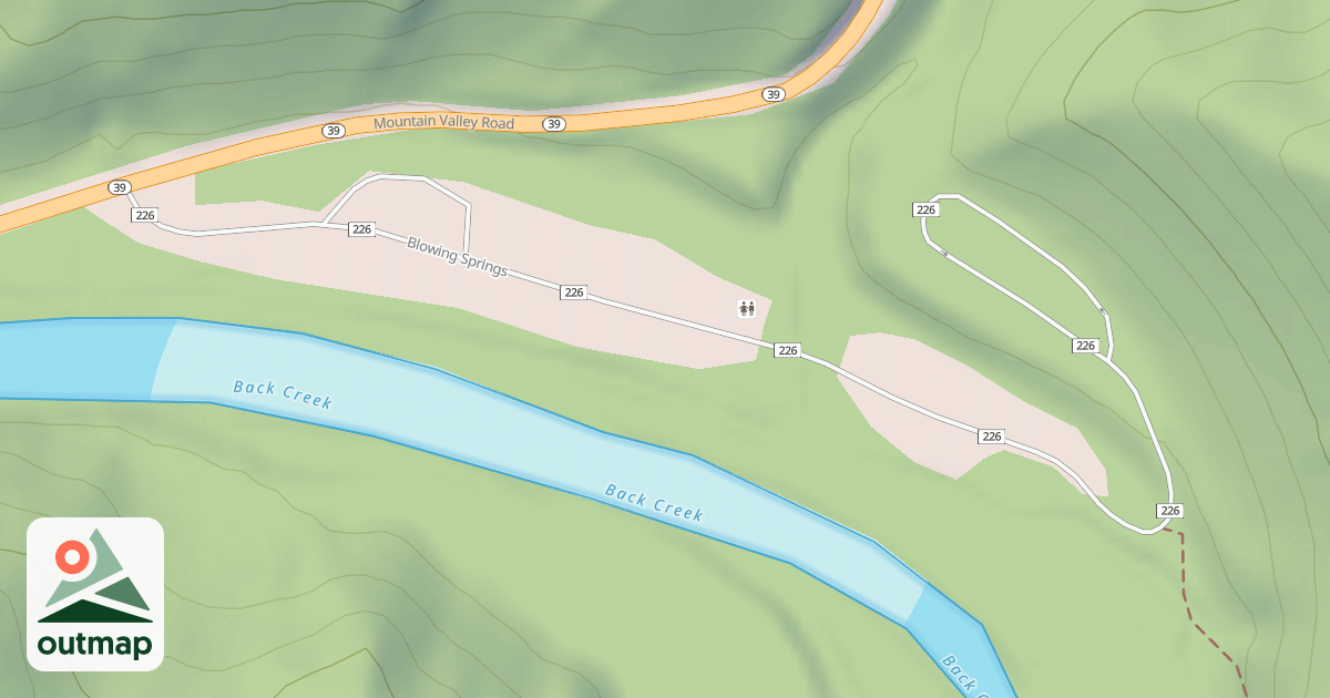 Map of BLOWING SPRINGS