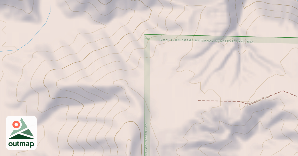 Map of Badlands Trail