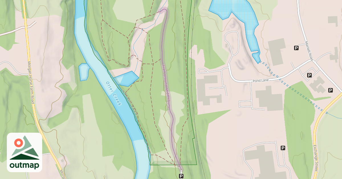 Map of Trail Around Middlebury