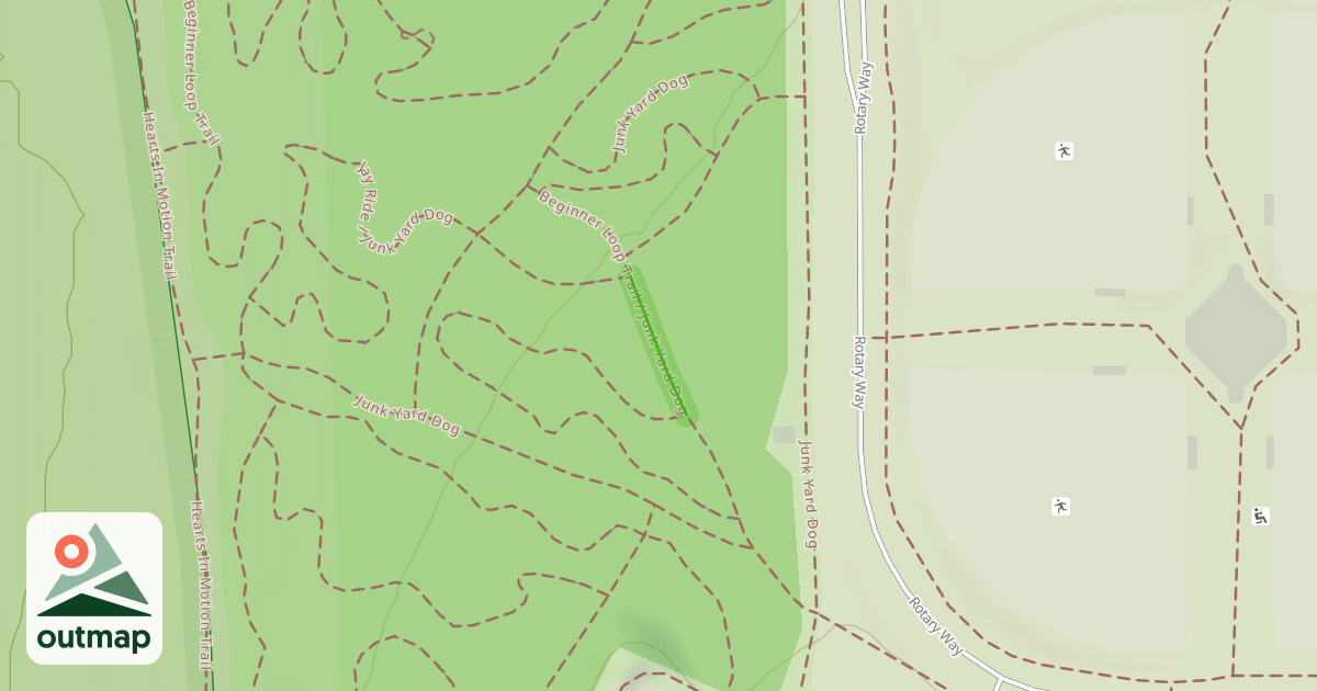 Map of Beginner Loop Trail / Junk Yard Dog