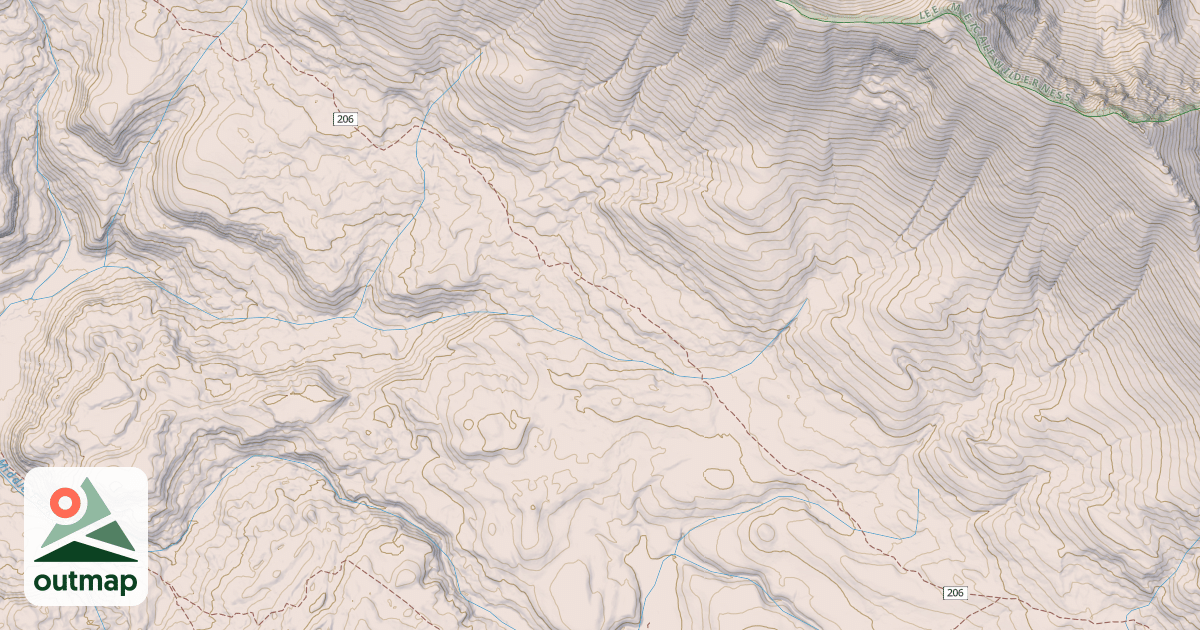 Map of Cabin Creek Divide