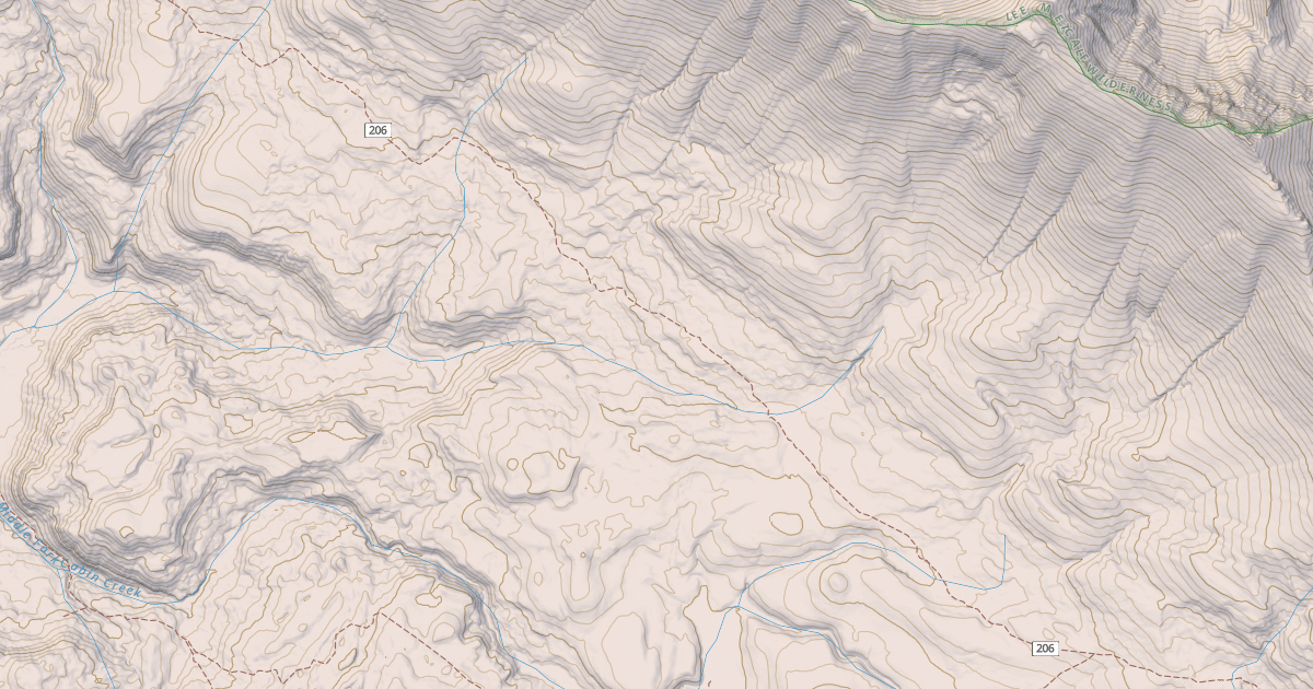 Map preview of Cabin Creek Divide