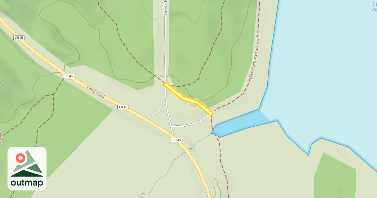 Map of Devil's Bathtub Trail