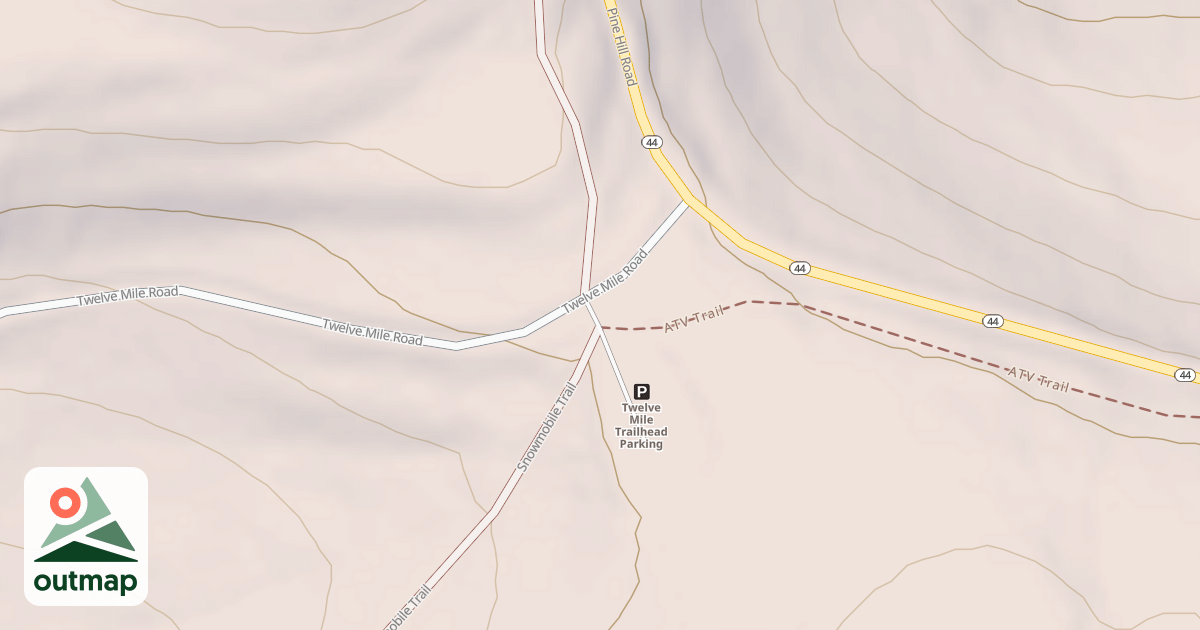 Map of Susquehannock State Forest Snowmobile Trails