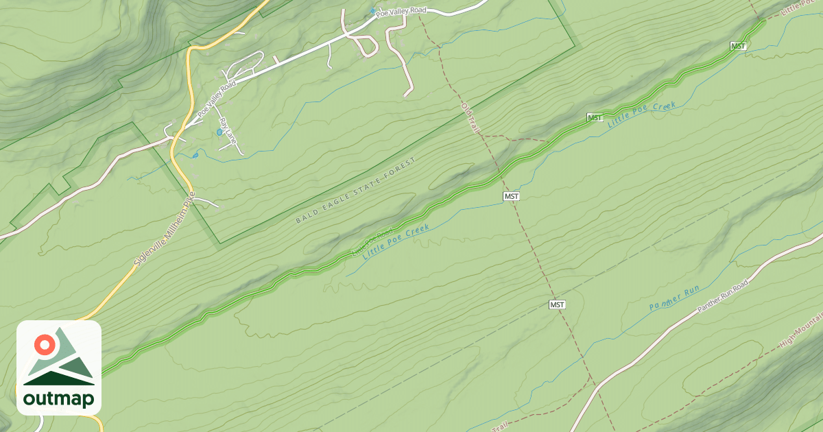 Map of Little Poe Road