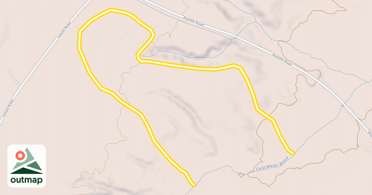 Map of Cold Water Brook