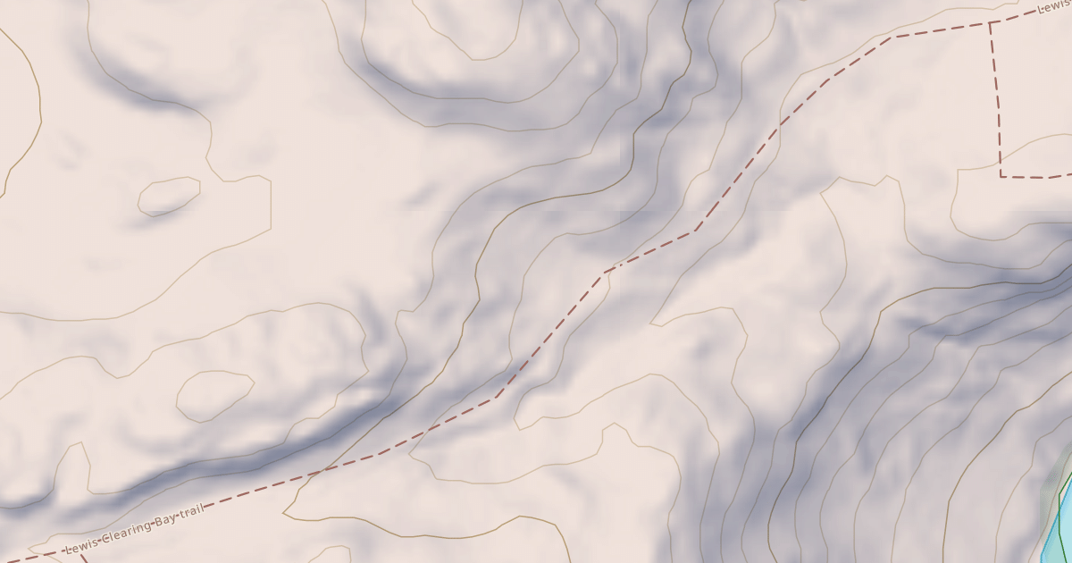 Map preview of Lewis Clearing Bay Trail
