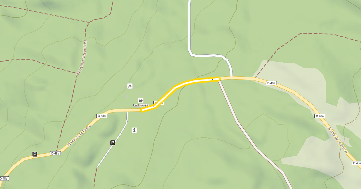 Map preview of Route de la Pesse