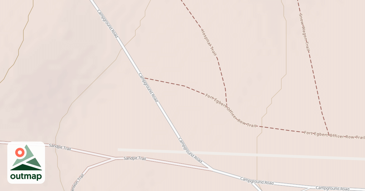 Map of Fort Egbert Officer Row Trail