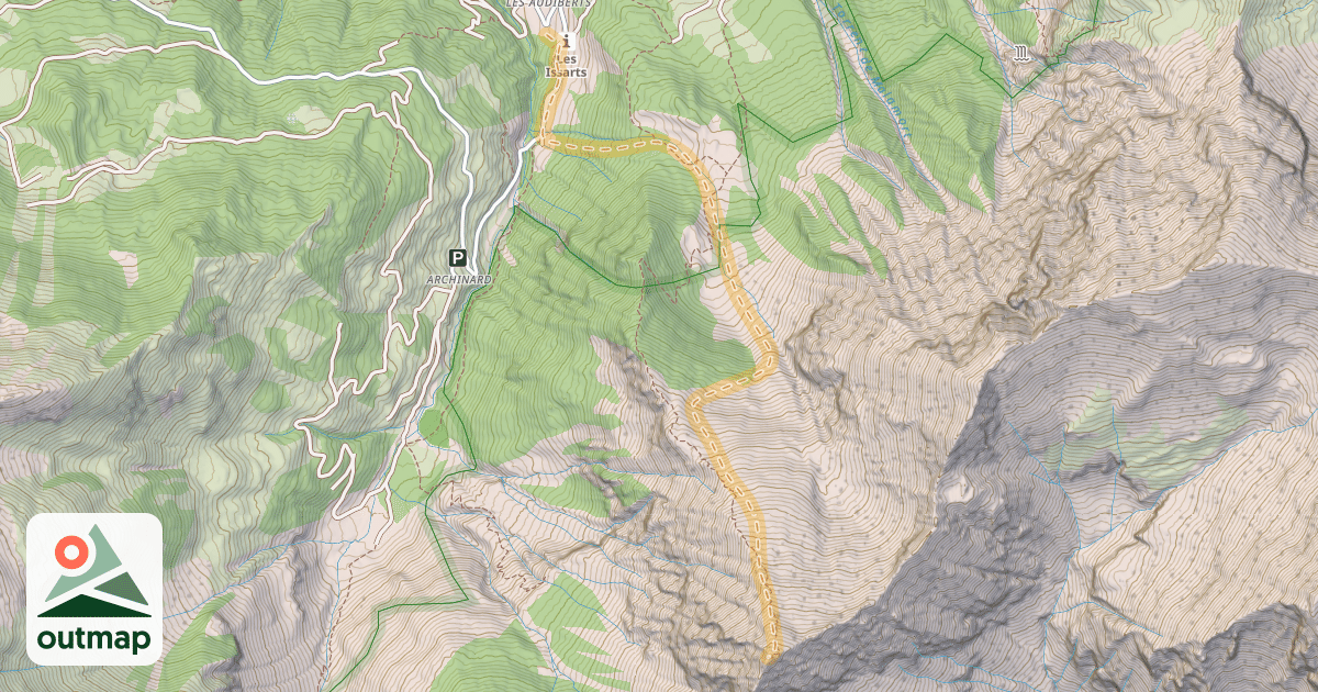 Map of L'Aiguille — Les Audiberts