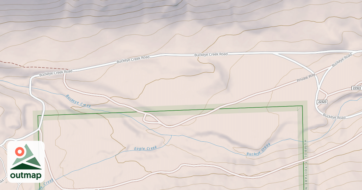 Map of BUCKEYE CREEK ROAD